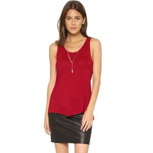 Jack by BB Dakota sexy red Shire Scallop Lace Trim Top